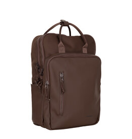 New Rebels New Rebels William Milwaukee 18L Laptoprucksack – Wasserabweisendes PU, geeignet für 15,6″ Laptop Mocca