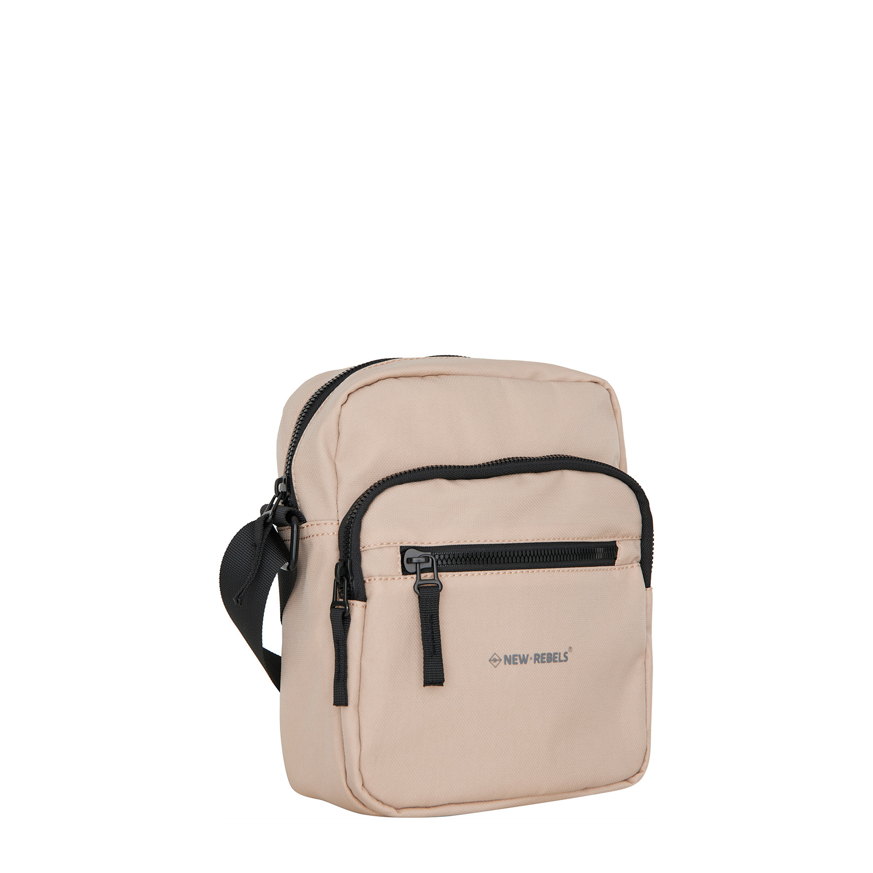 New Rebels Walden Pontiac Crossbody Tas 18x9x22 cm - Nylon Schoudertas Waterafstotend - Compact & Lichtgewicht Beige