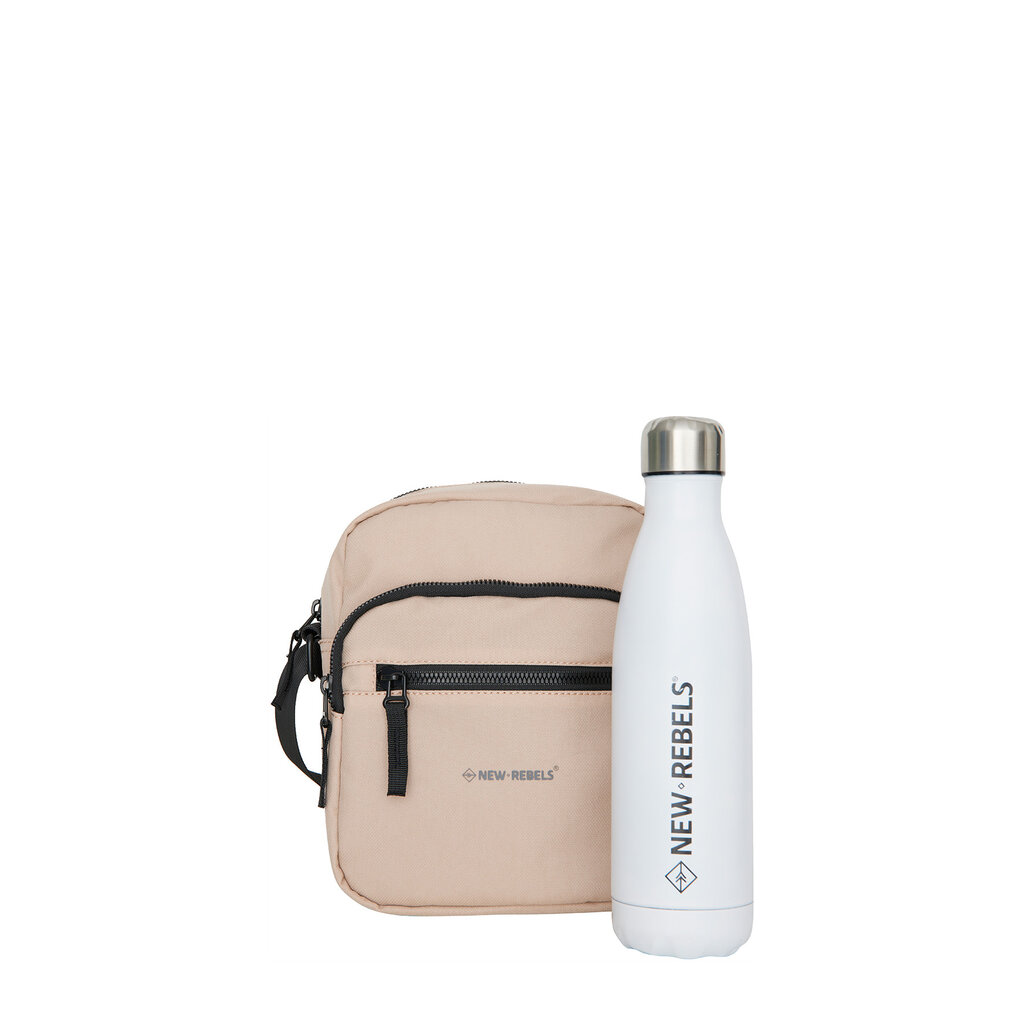 New Rebels New Rebels Walden Pontiac Crossbody Tas 18x9x22 cm – Nylon Schoudertas Waterafstotend – Compact & Lichtgewicht Beige