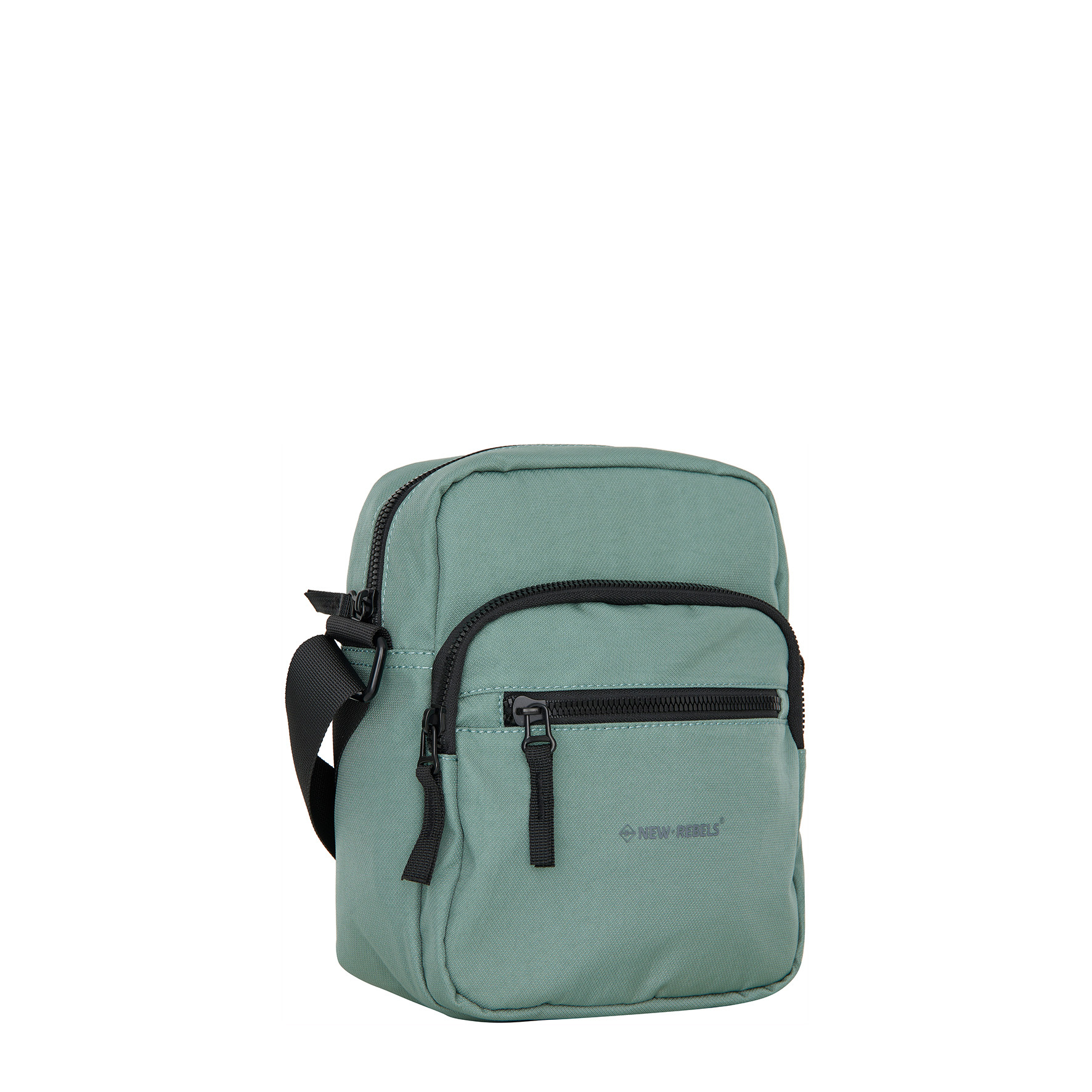 New Rebels Walden Pontiac Crossbody Tas 18x9x22 cm - Nylon Schoudertas Waterafstotend - Compact & Lichtgewicht Salie Green