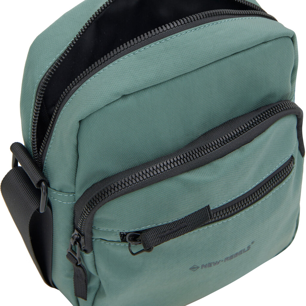 New Rebels New Rebels Walden Pontiac Crossbody Tas 18x9x22 cm – Nylon Schoudertas Waterafstotend – Compact & Lichtgewicht Salie Green