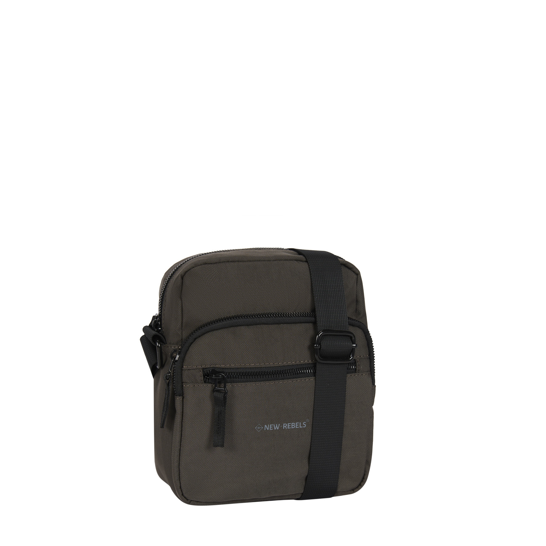New Rebels Walden Pontiac Crossbody Tas 18x9x22 cm - Nylon Schoudertas Waterafstotend - Compact & Lichtgewicht Taupe