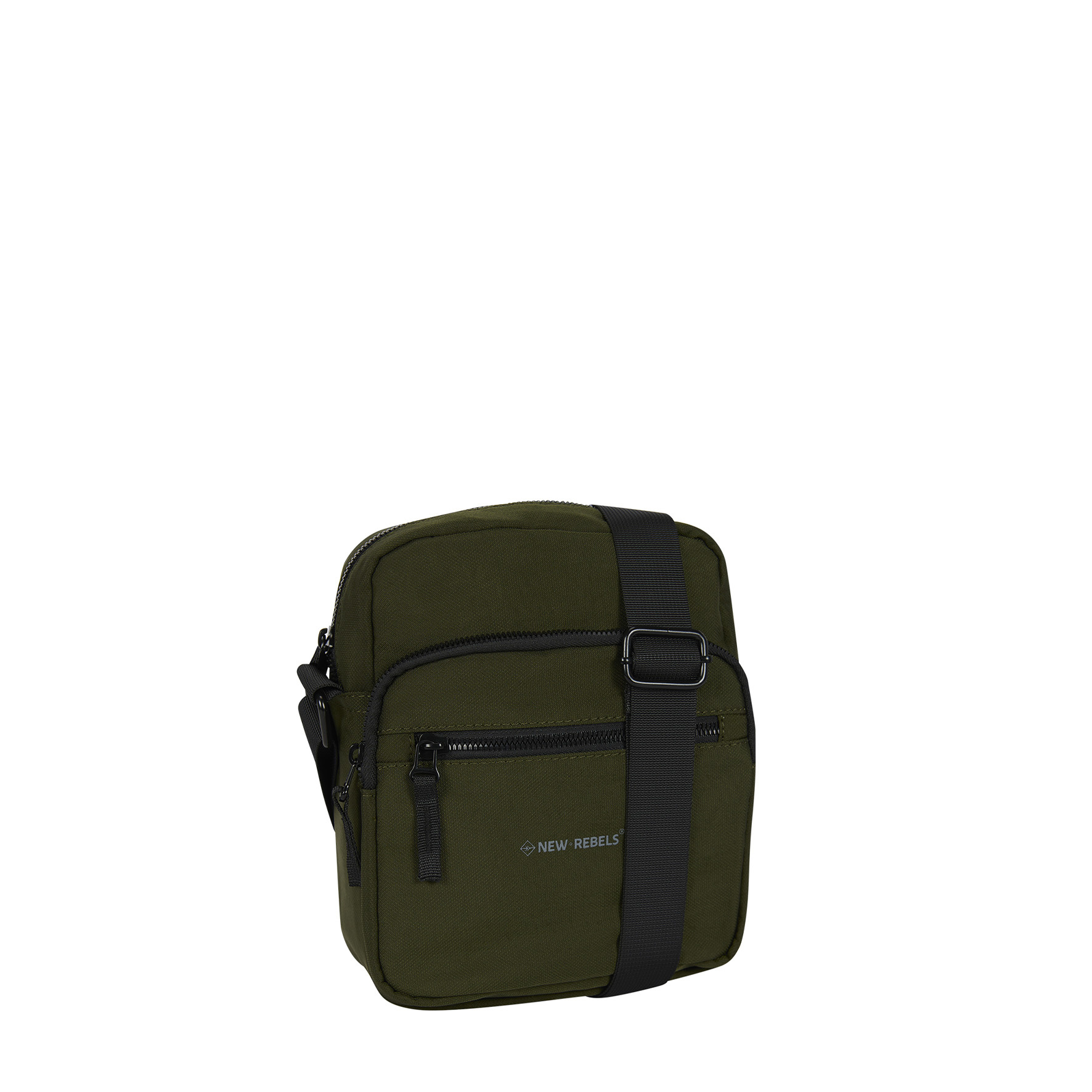 New Rebels Walden Pontiac Crossbody Tas 18x9x22 cm - Nylon Schoudertas Waterafstotend - Compact & Lichtgewicht Olive