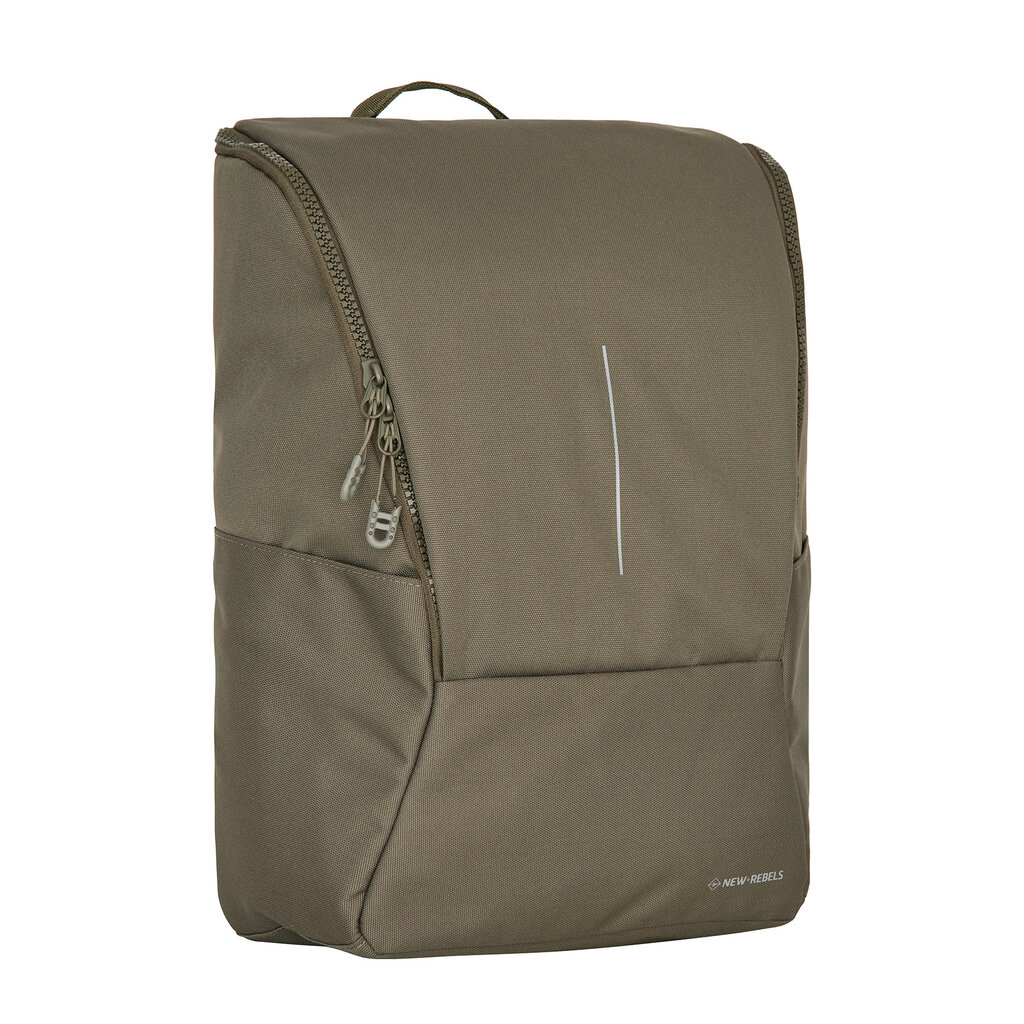 New Rebels New Rebels Valor Westerly Backpack Rugzak 14L Schooltas Werktas Laptop 14 inch PU Polyester Olive