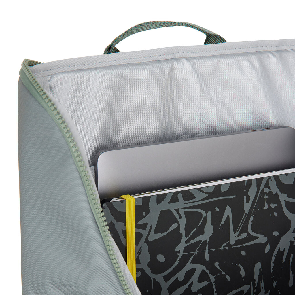 New Rebels New Rebels Valor Westerly Backpack Rugzak 14L Schooltas Werktas Laptop 14 inch PU Polyester Salie Groen