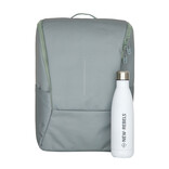 New Rebels New Rebels Valor Westerly Backpack 14L Laptop Backpack 14 Inch School Work Bag PU Polyester Salie Green