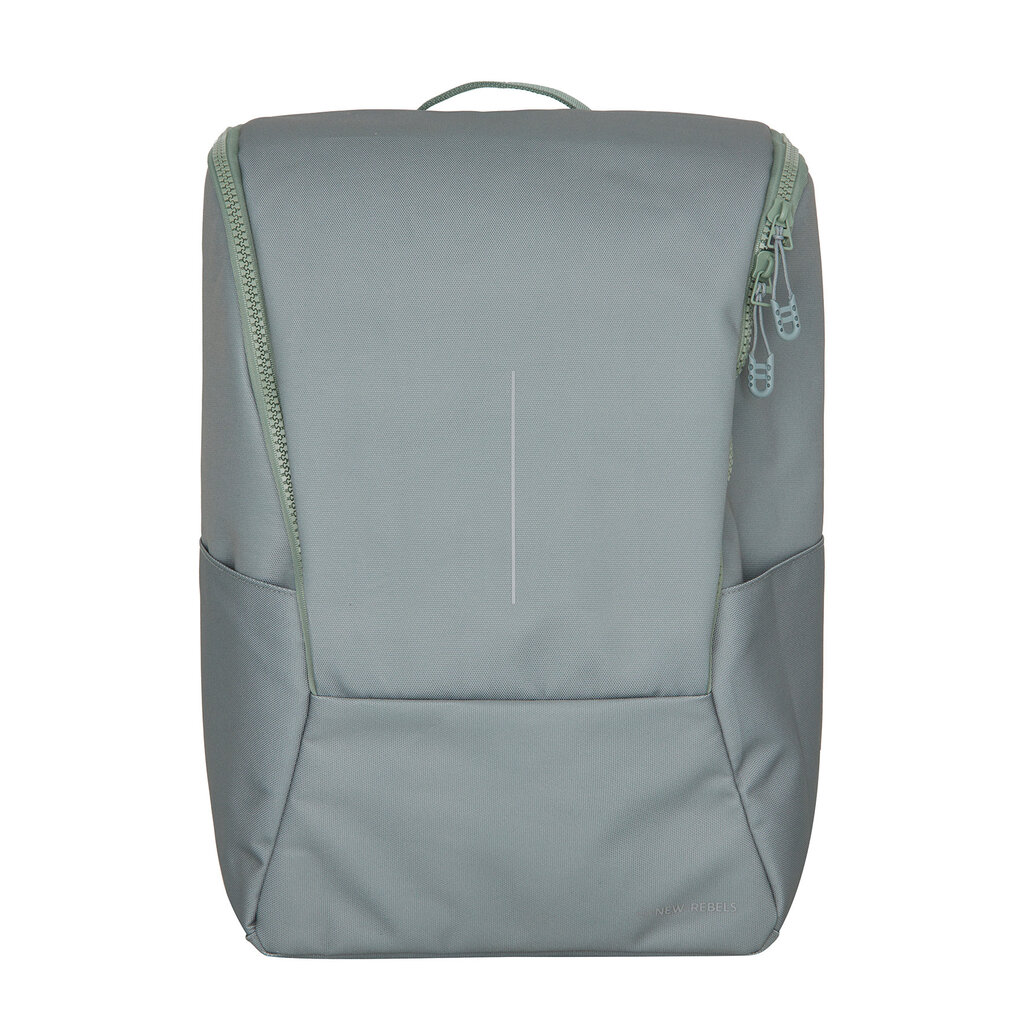 New Rebels New Rebels Valor Westerly Backpack Rugzak 14L Schooltas Werktas Laptop 14 inch PU Polyester Salie Groen