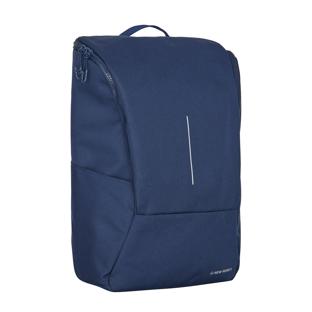 New Rebels New Rebels Valor Westerly Backpack 14L Laptop Backpack 14 Inch School Work Bag PU Polyester Navy
