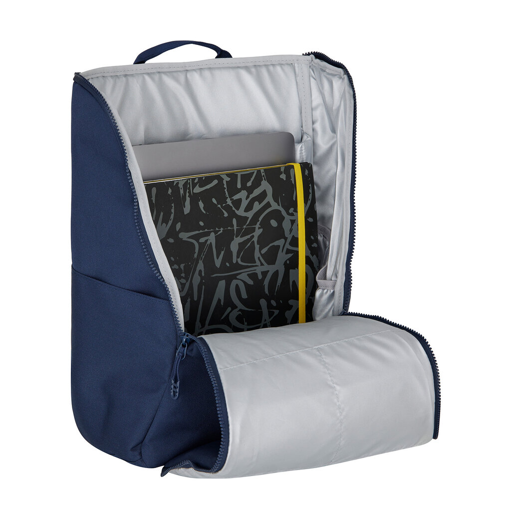 New Rebels New Rebels Valor Westerly Backpack 14L Laptop Backpack 14 Inch School Work Bag PU Polyester Navy