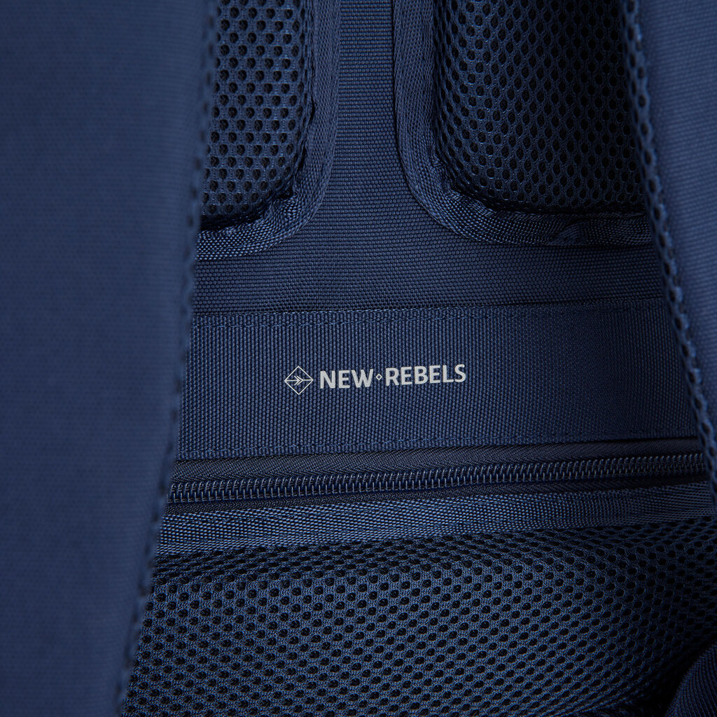 New Rebels New Rebels Valor Westerly Backpack 14L Laptop Backpack 14 Inch School Work Bag PU Polyester Navy