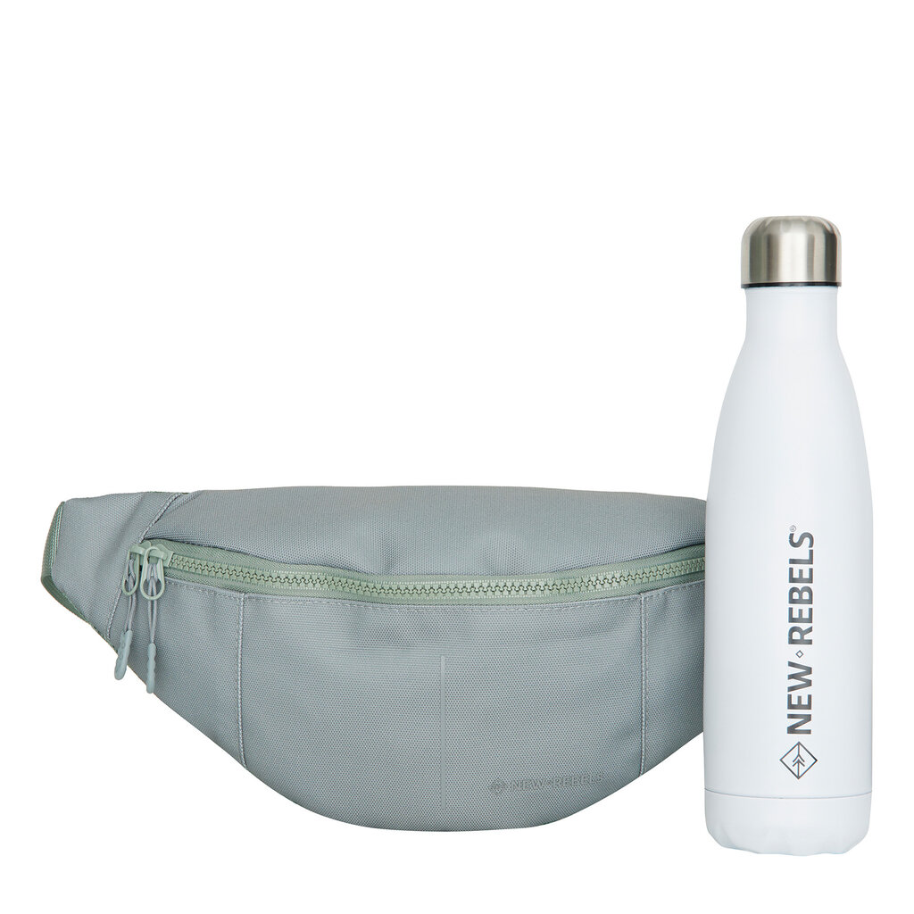 New Rebels New Rebels Valor Brooklyn Waistbag – Fanny Pack 36x8x15 cm Water Resistant 900D PU Polyester – Sage Green