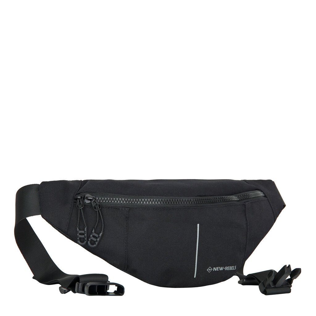 New Rebels New Rebels Valor Brooklyn Waistbag Fanny Pack 36x8x15 cm Water Resistant 900D PU Polyester Black