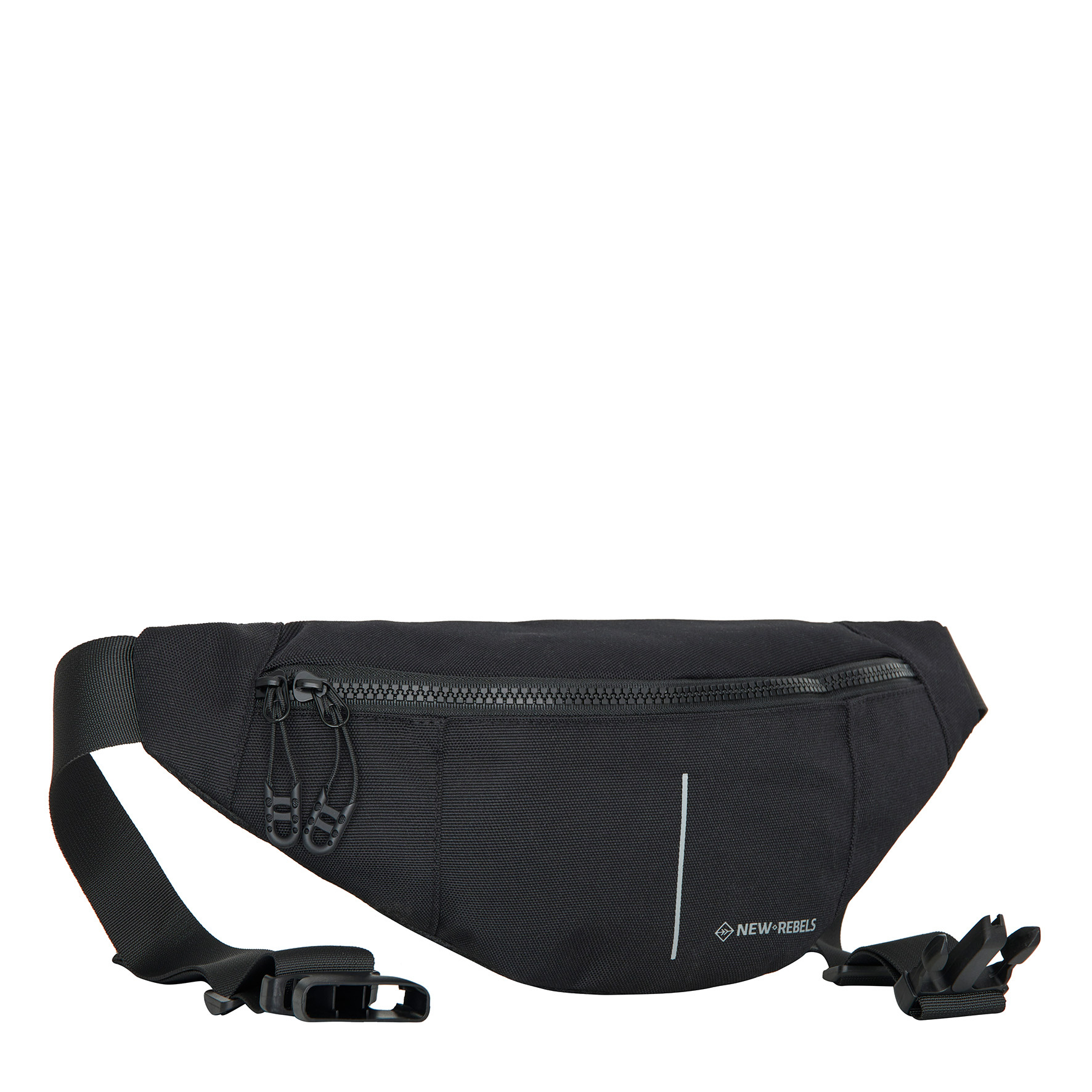 New Rebels Valor Brooklyn Waistbag - Heuptas / Fannypack 36x8x15 cm Waterafstotend 900D PU Polyester Zwart