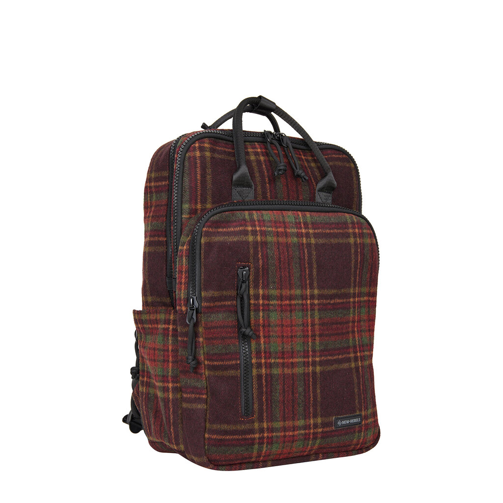 New Rebels New Rebels Scott Milwaukee Rucksack Schultasche Laptoptasche Arbeitstasche Burgundy