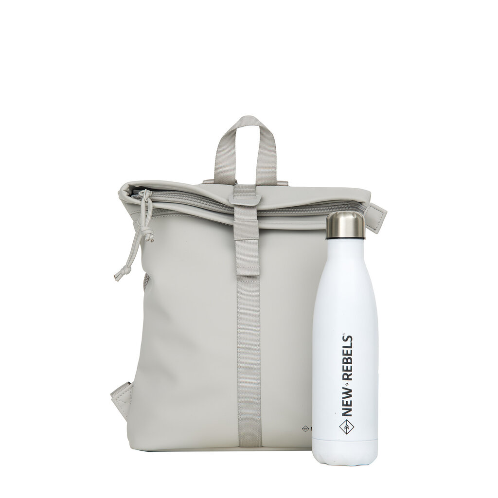 New Rebels New Rebels Branson  Los Angeles Rolltop Rucksack Mini  7L Wasserabweisender PU-Rucksack Gray