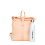 New Rebels New Rebels Branson Los Angeles Rolltop Rucksack Mini 7L Wasserabweisend PU Lachs