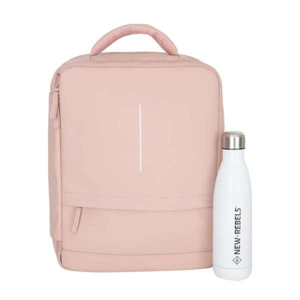 New Rebels New Rebels Jessi Easton Underseater Rucksack 17L Wasserabweisend PU Handgepäck 40x30x20 Airline Tasche 15,6 Zoll Laptopfach Altrosa