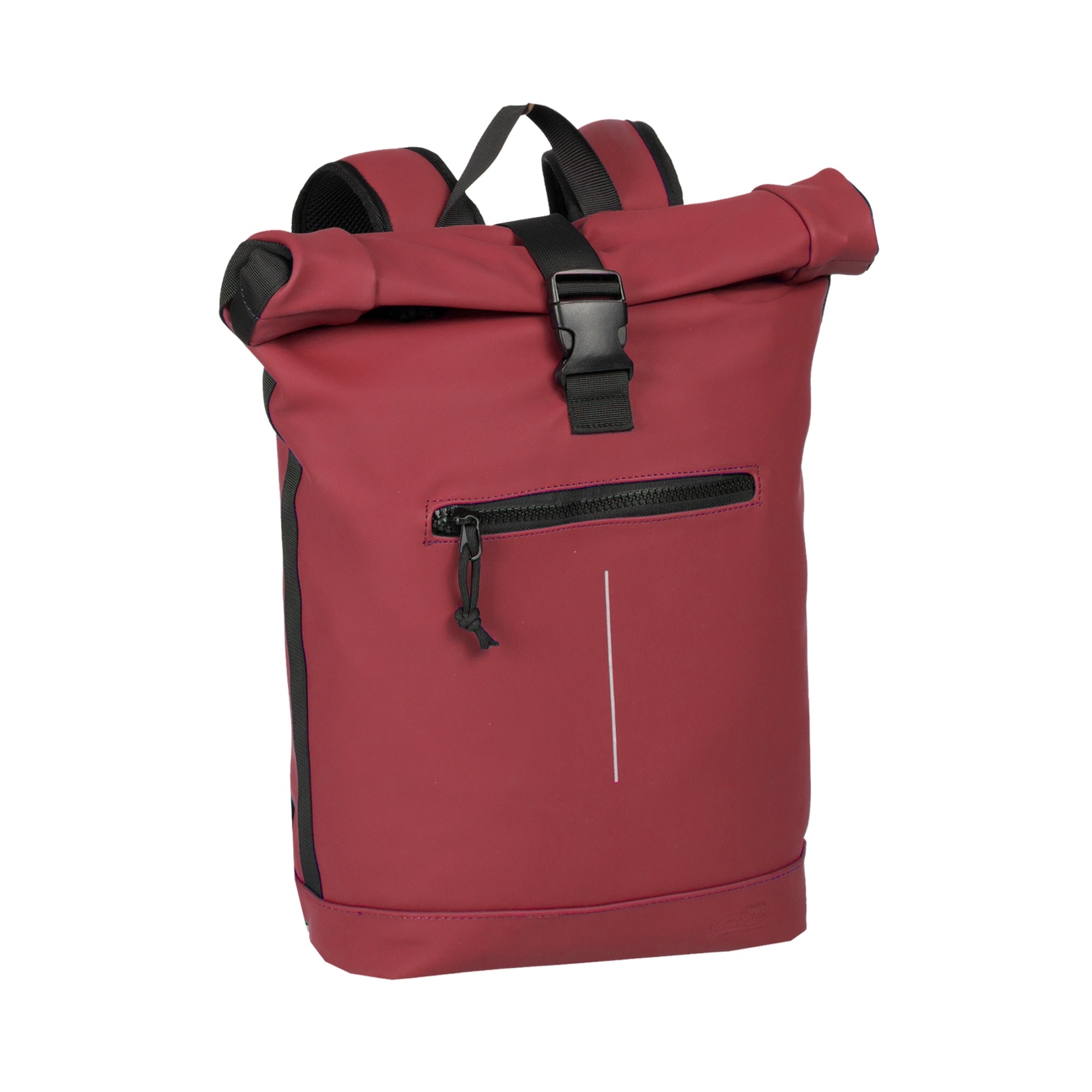 New Rebels Mart New York Burgundy 21L Rugtas Rolltop Waterafstotend Laptop 15.6"
