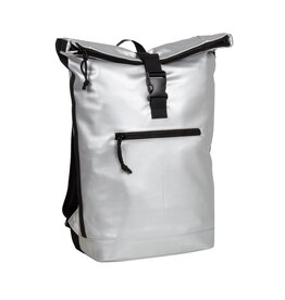 New Rebels New Rebels Mart New York Metallic Silber 21L Rucksack Rolltop Wasserabweisend Laptop 15.6"