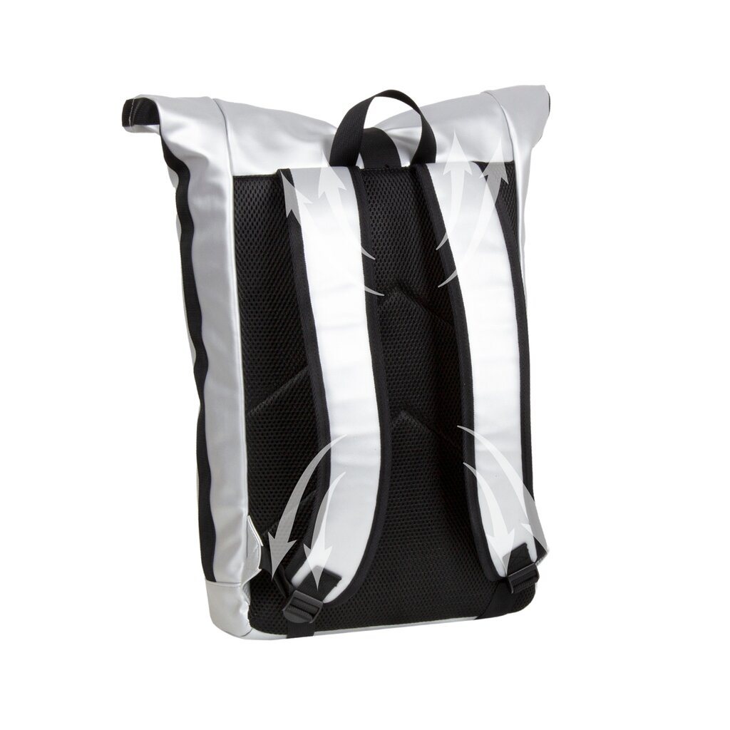 New Rebels New Rebels Mart New York Metallic Zilver 21L Rugtas Rolltop Waterafstotend Laptop 15.6"