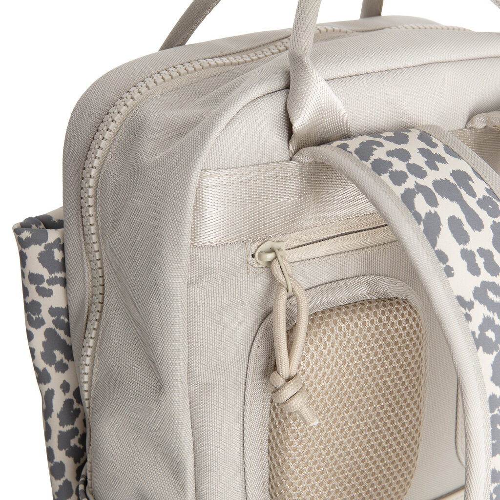 New Rebels New Rebels Urban Leopard Miami Rucksack 9L Wasserabweisender Laptop Rucksack 13 Zoll Schulrucksack und Arbeitsrucksack aus PU Leopardenmuster