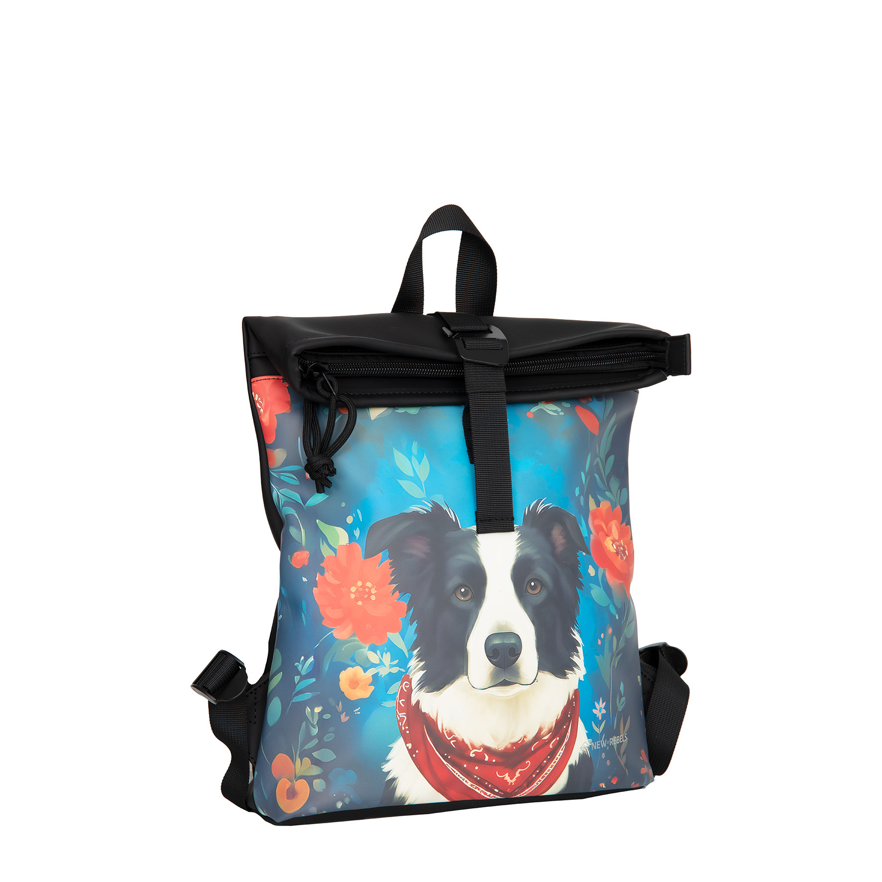 New Rebels Mart Arts Los Angeles Rolltop Backpack 7L Border Collie
