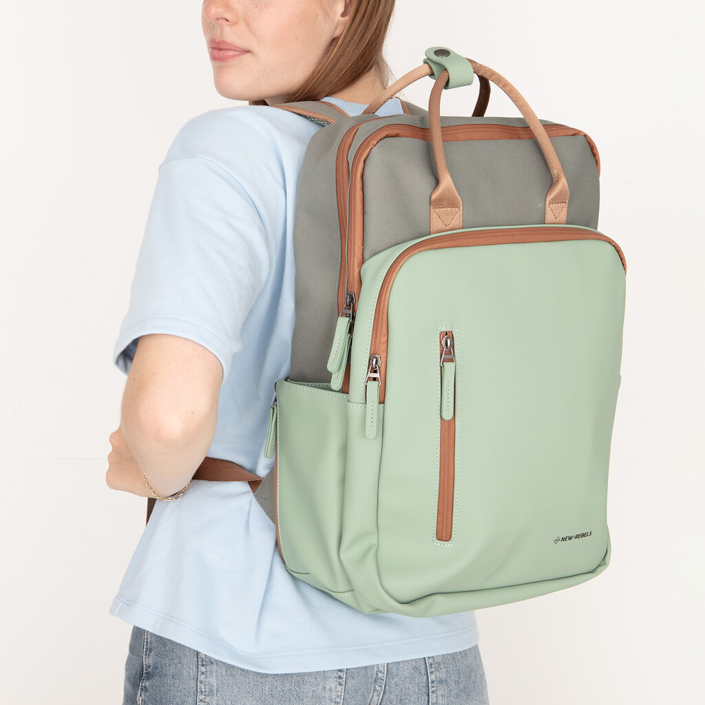 New Rebels New Rebels Ferron Milwaukee Handel Rugtas Petrol 19L Sage Green