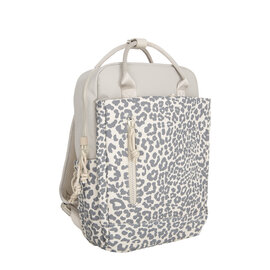 New Rebels Urban Leopard Miami Rucksack 9L Wasserabweisender Laptop Rucksack 13 Zoll Schulrucksack und Arbeitsrucksack aus PU Leopardenmuster