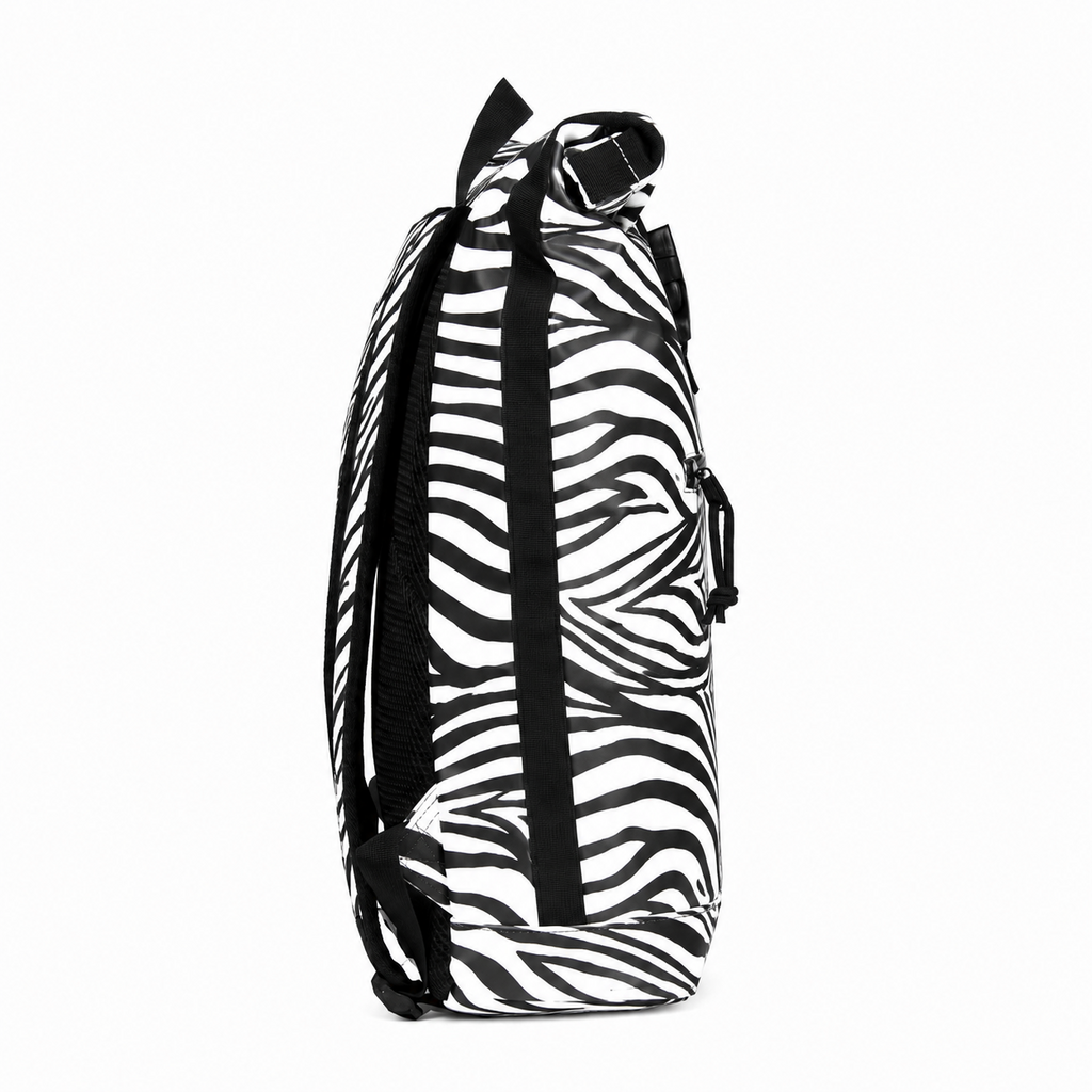 New Rebels New Rebels Mart New York Zebra 21L Rolltop Backpack Water-Repellent Laptop 15.6”