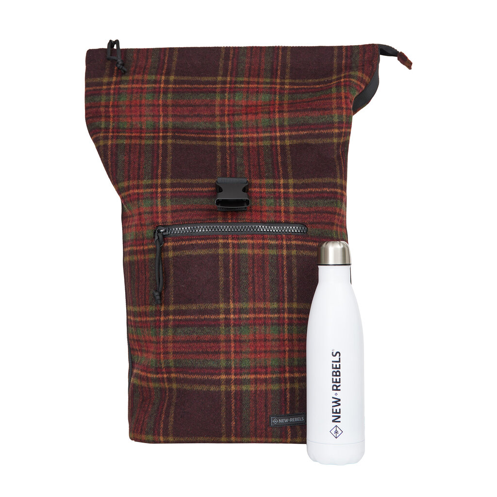 New Rebels New Rebels Scott New York Rugtas Rollable 17-21L Werktas Laptoptas 15,6” Burgundy