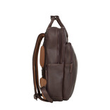 New Rebels New Rebels Obsidian Milwaukee Braun Leder Laptoprucksack 15,6 Zoll Premium Business Rucksack Arbeitsrucksack Schulrucksack 18 Liter Echtleder