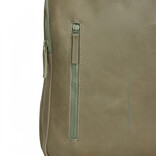 New Rebels New Rebels Obsidian Milwaukee Saliegroen Leren Laptoprugzak 15.6 inch Premium Werktas Schooltas Business 18 Liter Echt Leer