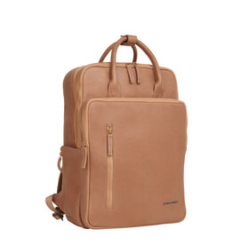 New Rebels Obsidian Milwaukee Camel Leather Laptop Backpack 15.6 Inch Premium Business Work School Bag 18L Genuine Leather