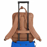 New Rebels Obsidian Milwaukee Camel Leather Laptop Backpack 15.6 Inch Premium Business Work School Bag 18L Genuine Leather