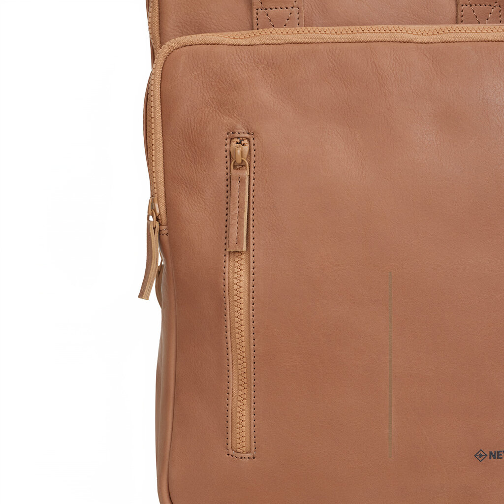 New Rebels New Rebels Obsidian Milwaukee Camel Leder Laptoprucksack 15,6 Zoll Premium Business Rucksack Arbeitsrucksack Schulrucksack 18 Liter Echtleder