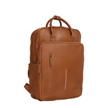 New Rebels New Rebels Obsidian Milwaukee Cognac Leder Laptoprucksack 15,6 Zoll Premium Business Rucksack Arbeitsrucksack Schulrucksack 18 Liter Echtleder
