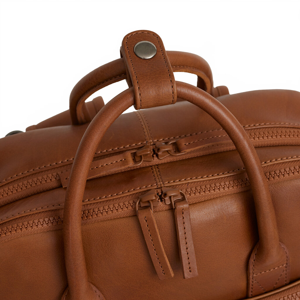 New Rebels New Rebels Obsidian Milwaukee Cognac Leder Laptoprucksack 15,6 Zoll Premium Business Rucksack Arbeitsrucksack Schulrucksack 18 Liter Echtleder