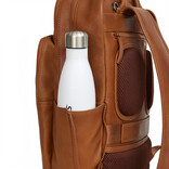 New Rebels New Rebels Obsidian Milwaukee Cognac Leder Laptoprucksack 15,6 Zoll Premium Business Rucksack Arbeitsrucksack Schulrucksack 18 Liter Echtleder