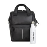 New Rebels New Rebels Obsidian Miami Zwart Leren Laptoprugzak 13 inch Premium Werktas Schooltas Business 10 Liter Echt Leer