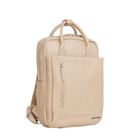 New Rebels New Rebels Obsidian Miami Beige Leder Laptoprucksack 13 Zoll Premium Business Rucksack Arbeitsrucksack Schulrucksack 10 Liter Echtleder