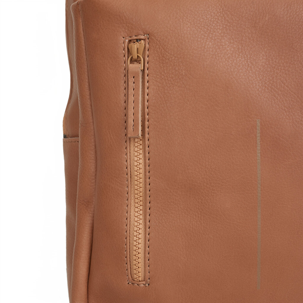 New Rebels New Rebels Obsidian Miami Camel Leren Laptoprugzak 13 inch Premium Werktas Schooltas Business 10 Liter Echt Leer