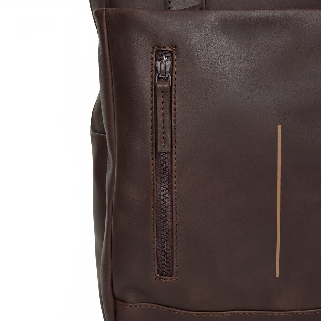 New Rebels New Rebels Obsidian Miami Braun Leder Laptoprucksack 13 Zoll Premium Business Rucksack Arbeitsrucksack Schulrucksack 10 Liter Echtleder