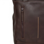 New Rebels New Rebels Obsidian Miami Brown Leather Laptop Backpack 13 Inch Premium Business Work School Bag 10L Genuine Leather