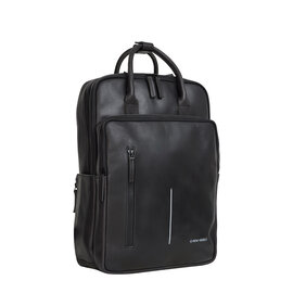 New Rebels Obsidian Milwaukee Leder Rucksack Schwarz Premium 15,6 Zoll Laptop Business Arbeitsrucksack Schulrucksack 18 Liter Echtleder