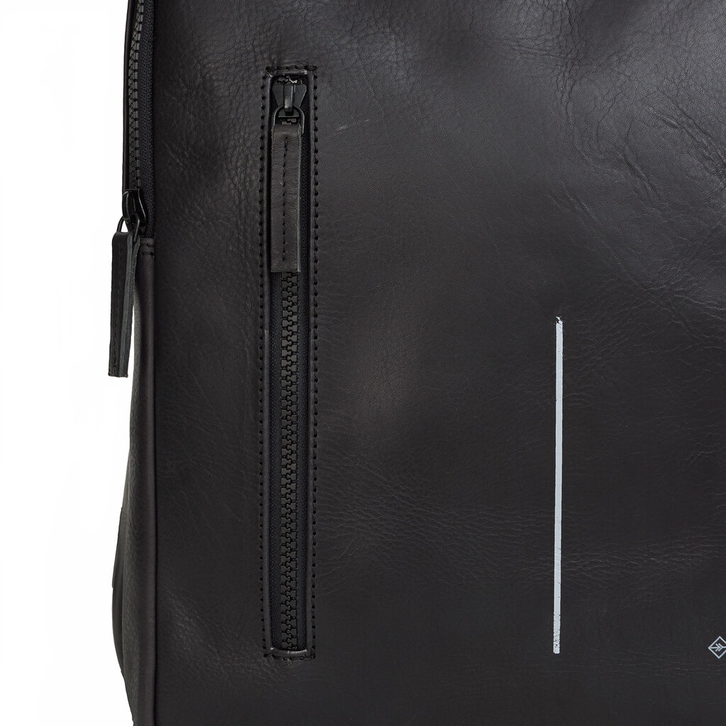 New Rebels New Rebels Obsidian Milwaukee Leder Rucksack Schwarz Premium 15,6 Zoll Laptop Business Arbeitsrucksack Schulrucksack 18 Liter Echtleder