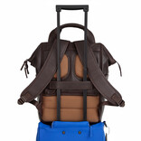 New Rebels New Rebels Obsidian Tremont Bruin Leren Laptoprugzak 14 inch Premium Werktas Schooltas Business Echt Leer