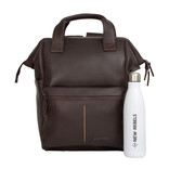 New Rebels New Rebels Obsidian Tremont Bruin Leren Laptoprugzak 14 inch Premium Werktas Schooltas Business Echt Leer