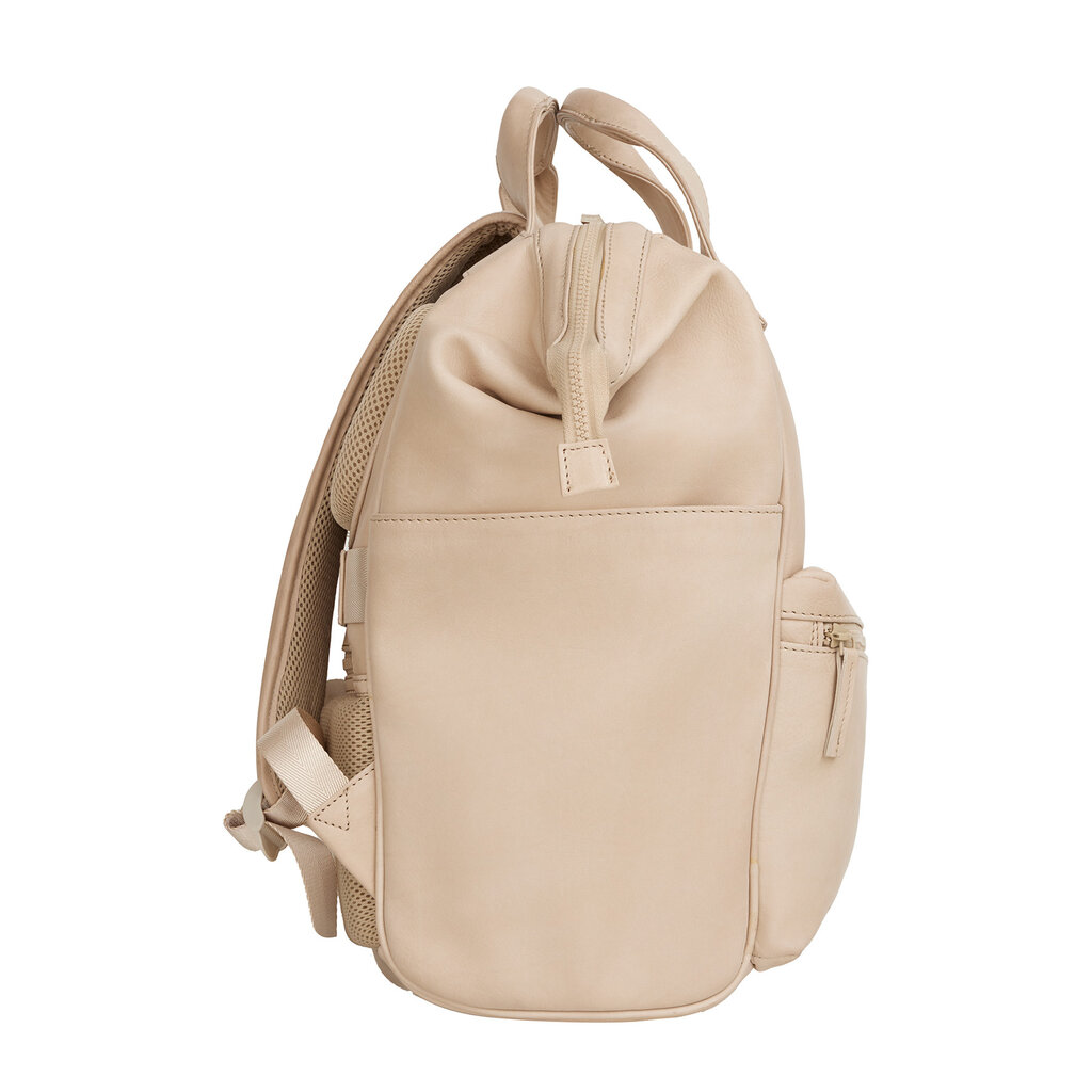 New Rebels New Rebels Obsidian Tremont Beige Leren Laptoprugzak 14 inch Premium Werktas Schooltas Business Echt Leer