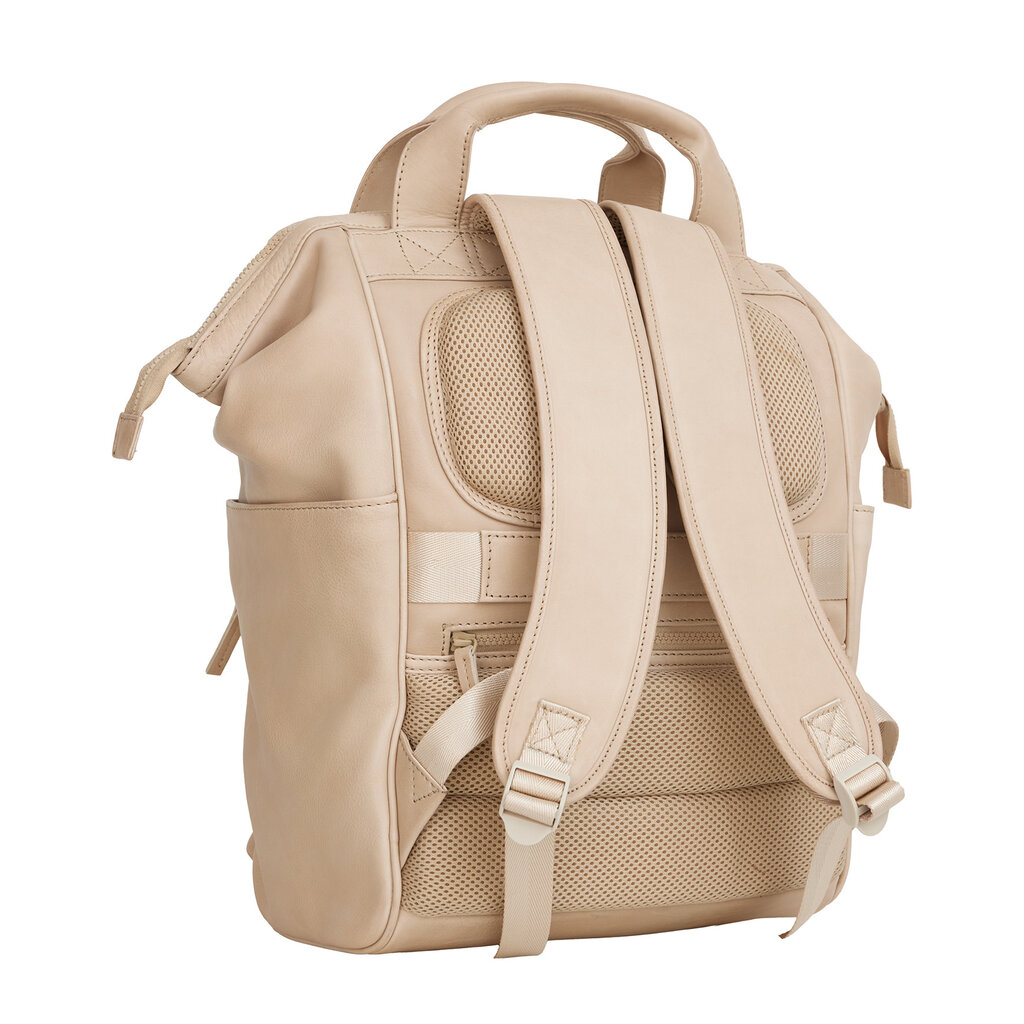 New Rebels New Rebels Obsidian Tremont Beige Leren Laptoprugzak 14 inch Premium Werktas Schooltas Business Echt Leer