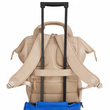 New Rebels New Rebels Obsidian Tremont Beige Leren Laptoprugzak 14 inch Premium Werktas Schooltas Business Echt Leer